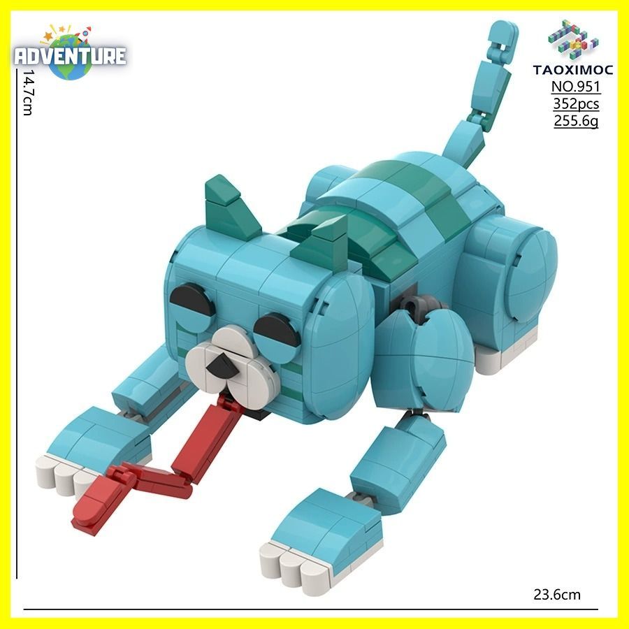 Poppy Playtime PoppyPlaytime Chapter 5 Candy Cat Light Blue Cat Lego Compatible Block Toy Educational Toy Christmas Kids Gift LEGO Gift Chapter 5 Prototype Broken Things Horror Game Ultimals PPL14