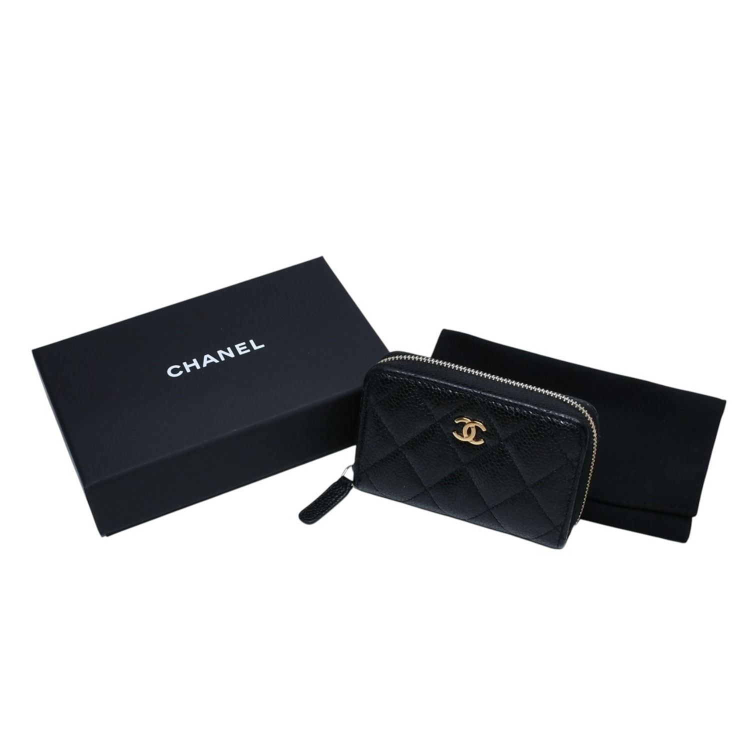 極美品 CHANEL シャネル マトラッセ コインケース AP0216 キャビア 
