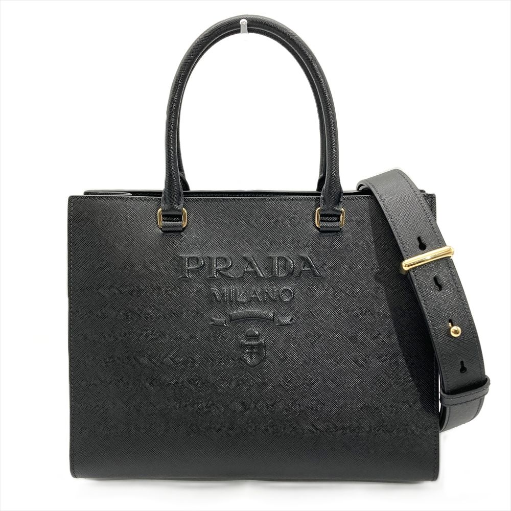プラダ PRADA エンボスロゴ ショルダーバッグ 2WAY サフィアーノ 