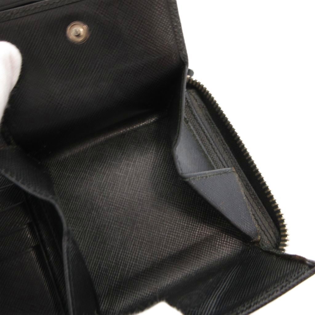 プラダ PRADA サフィアーノ ラウンドジップ 長財布 黒 ブラック
