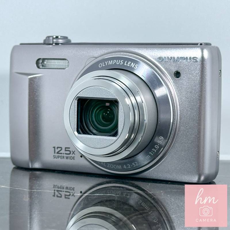 【美品】OLYMPUS VR-360 シルバー 1600万画素 光学12.5倍ズーム 広角24mm マジックフィルター コンパクトデジタルカメラ オリンパス
