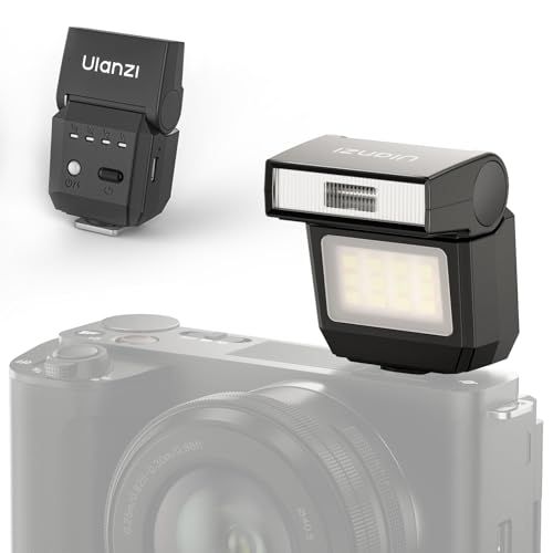 Ulanzi SL03 ミニカメラフラッシュ ミニフラッシュスピードライト マニュアル スピードライト 90°調整可能 6500K 色温度 4 段階のパワーレベル 5600K ライト付き シングルコンタクトホットシューマウント付き コンパクト 7b7fa25e