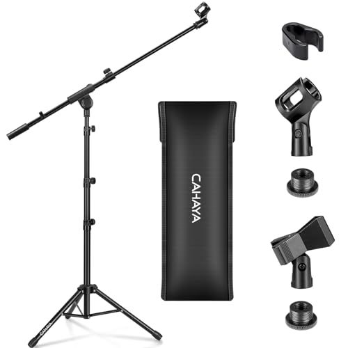 CAHAYA マイクスタンド ストレート ブーム 最新2Way仕様 最高218cm 本体1.5kg 360°高さ調節可能 スチール材 ナイロン材 折りたたみ式 マイクホルダー マイクロフォン スタンド 会議 講習会 ライブ スピーチ 放送 カ 75b33b1a
