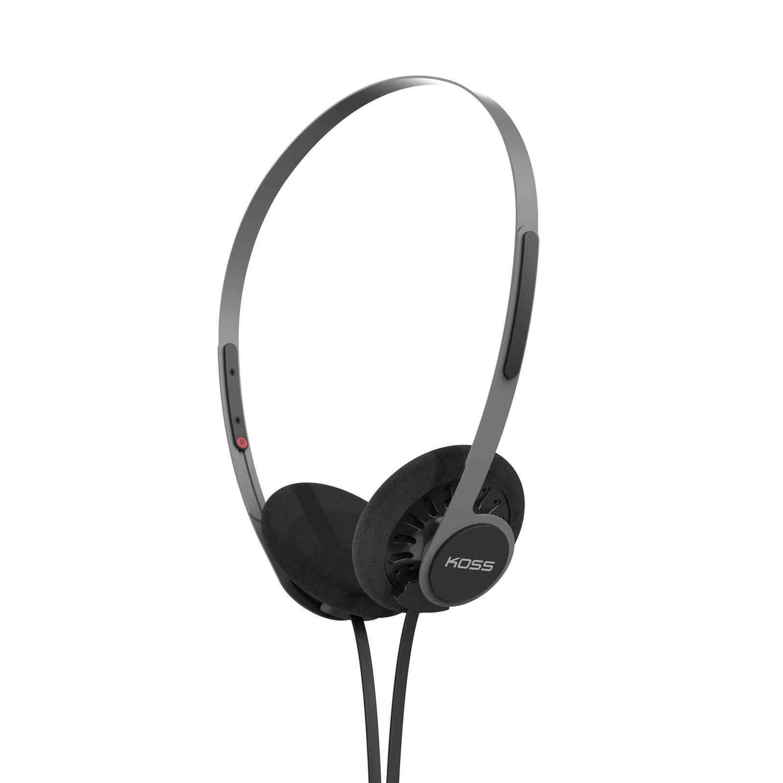 Koss KPH40 ユーティリティ オンイヤーヘッドホン 取り外し可能なコードシステム 超軽量設計 (ステルスブラッ��)
