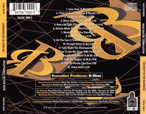 D ー Shot Boss Ballin ' 1995 初版 CD ： G FUNK - メルカリ
