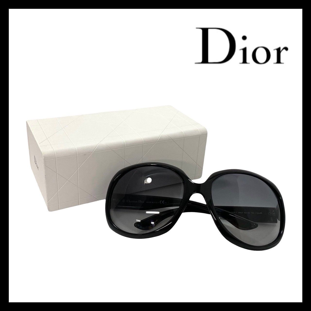 M【Dior】 GLOSSY/グロッシー 1 584LF 62□20 125 サングラス ブラック