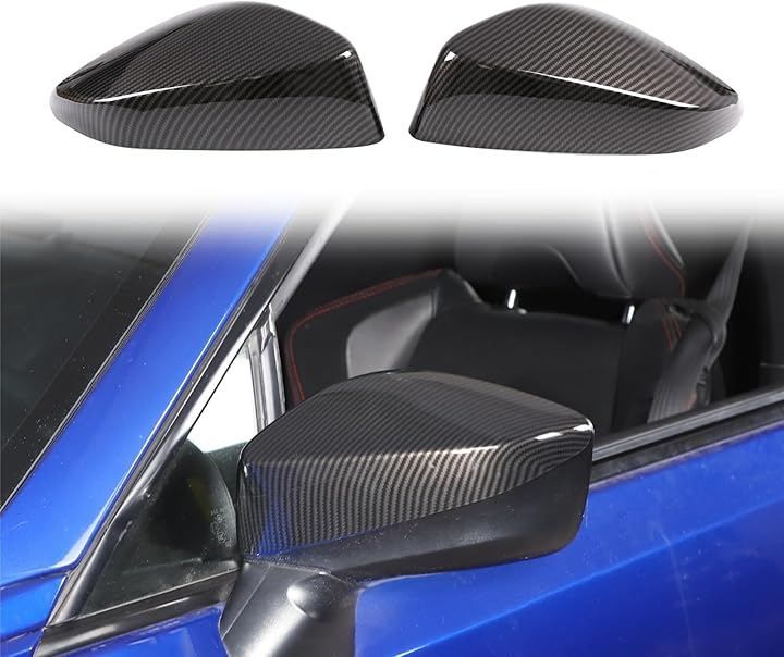 Sauicemy トヨタ 86/スバル BRZ 2012～2020年に対応 バックミラーカバー ミラー保護カバー リアミラーカバー装飾 サイドミラーステッカー リアビューミラーカバー ドアミラー 車用外装パネル アクセサリー (カーボン調)