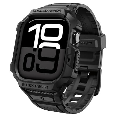 Apple Watch 11/10 46mm 一体型 バンド ケース 耐衝撃 PC TPU 二重構造 スポーツバンド 落下 衝撃 吸収 耐久性 傷防止 ラギッド・アーマー・プロp 5bb1356d