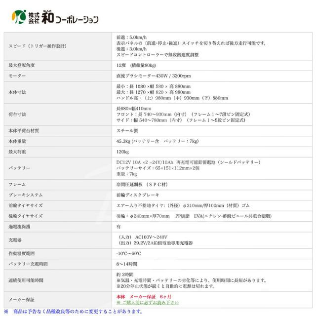最大100%ポイントバック 確率2分の1!条件達成でチャンス最大5倍!要エントリー!和コーポレーション KAZ 電動エコキャリア21 電動運搬車 KT-8SA エアー不整地タイヤ仕様 エネトラ4ミニー 4輪ショートタイプ 最大100%ポイントバック 確率2分の1!条件達成でチャンス最大5倍!要エントリー!和コーポレーション KAZ 電動エコキャリア21 電動運搬車 KT-8SA エアー不整地タイヤ仕様 エネトラ4ミニー 4輪ショートタイプ