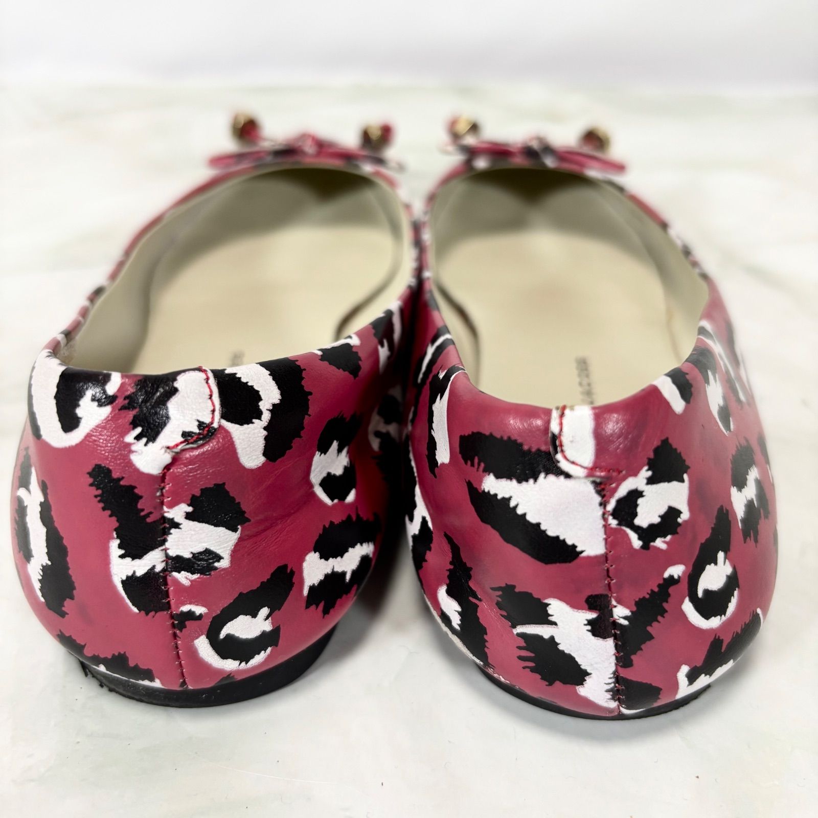 マークバイマークジェイコブス MARC BY MARC JACOBS バレエシューズ フラットシューズ レオパード柄 ヒョウ柄 リボン 36 1/2(23.5cm相当)