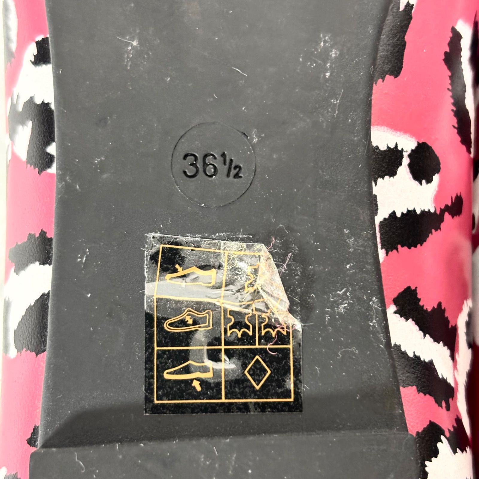 マークバイマークジェイコブス MARC BY MARC JACOBS バレエシューズ フラットシューズ レオパード柄 ヒョウ柄 リボン 36 1/2(23.5cm相当)