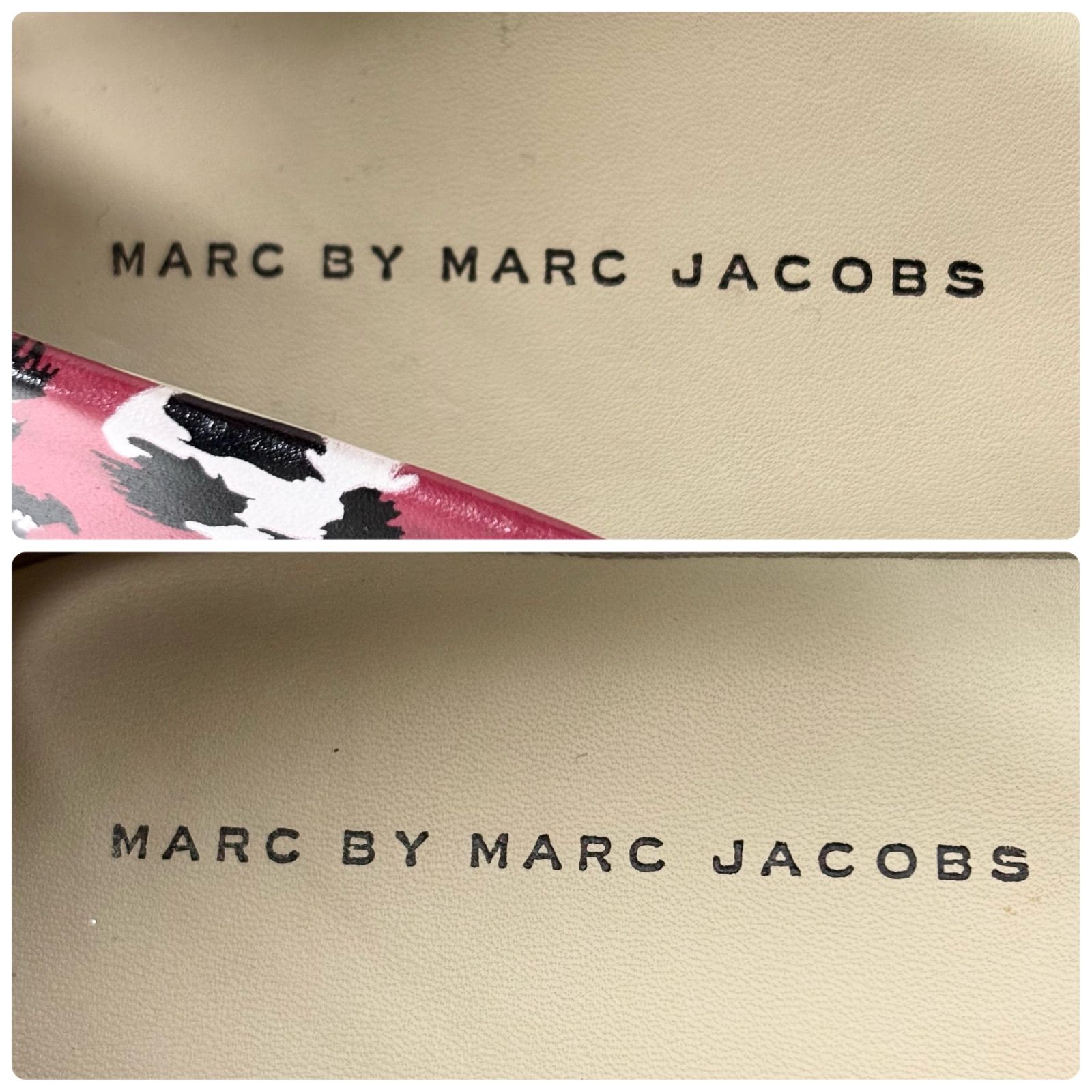 マークバイマークジェイコブス MARC BY MARC JACOBS バレエシューズ フラットシューズ レオパード柄 ヒョウ柄 リボン 36 1/2(23.5cm相当)