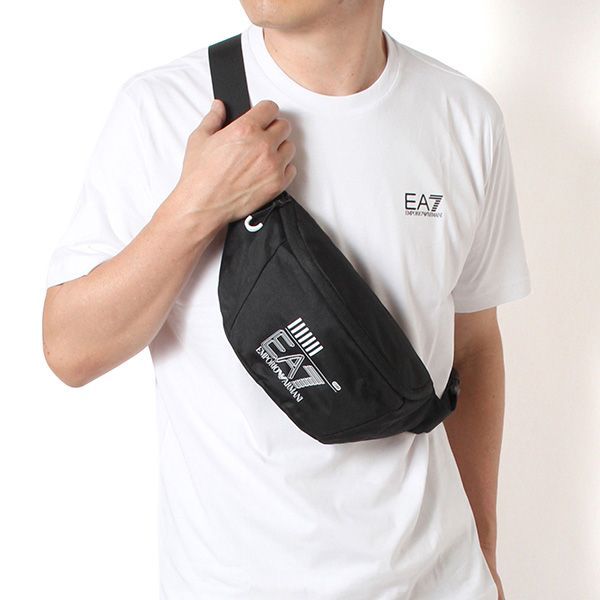 26SSモデル エンポリオアルマーニ EMPORIO ARMANI EA7 ウエストポーチ ボディバッグ【ブラック】 245079 CC940 02021/m-bag