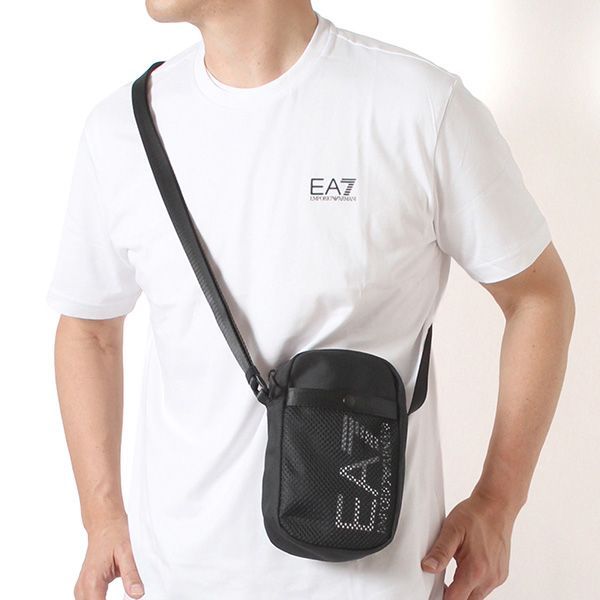 26SSモデル エンポリオアルマーニ EMPORIO ARMANI EA7 ポーチタイプ ショルダーバッグ【ブラック】 7X000633 AF23097 UC001/m-bag