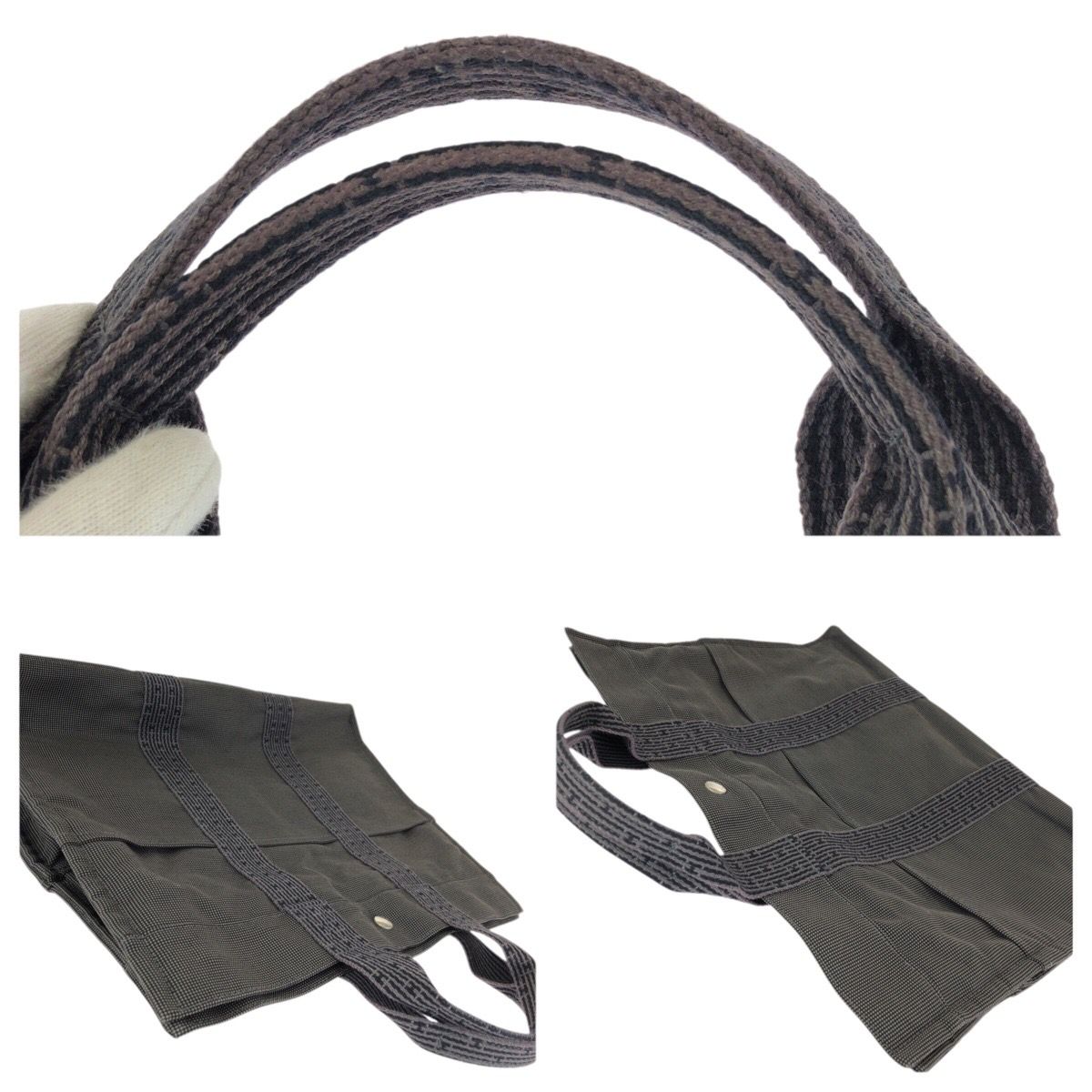 美品 HERMES エルメス エールライン MM グレー シルバー金具