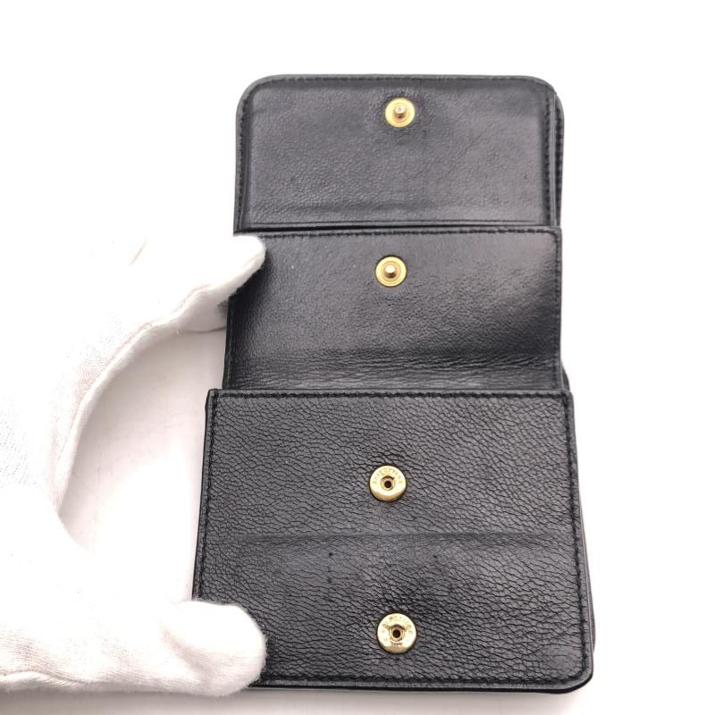 【中古】BALENCIAGA 二つ折り財布 594216・1090 ブラック 箱あり 本体使用感あり　バレンシアガ[17]