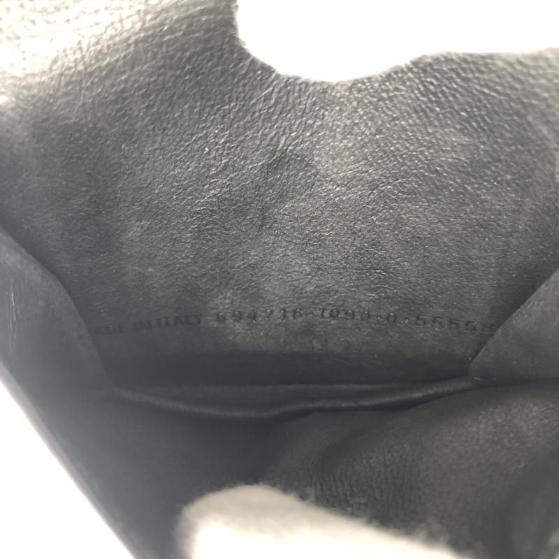 【中古】BALENCIAGA 二つ折り財布 594216・1090 ブラック 箱あり 本体使用感あり　バレンシアガ[17]
