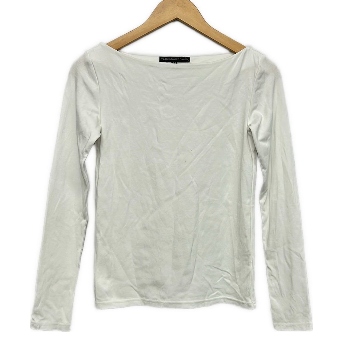 TSURU BY MARIKO OIKAWA(ツルバイマリコオイカワ) 長袖カットソー サイズ34 S レディース美品 - 白