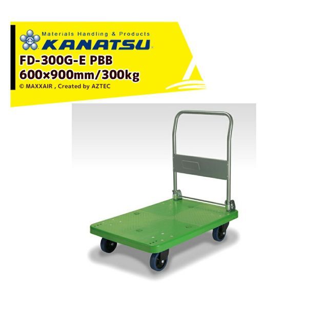 最大100%ポイントバック 確率2分の1！条件達成でチャンス最大5倍！要エントリー！カナツー KANATSU 台車 フレンディーチャン300kg積載 FD-300G-E PBB 樹脂製 静か ゴム車輪 荷重300kg 荷台幅600mm荷台奥行900mm