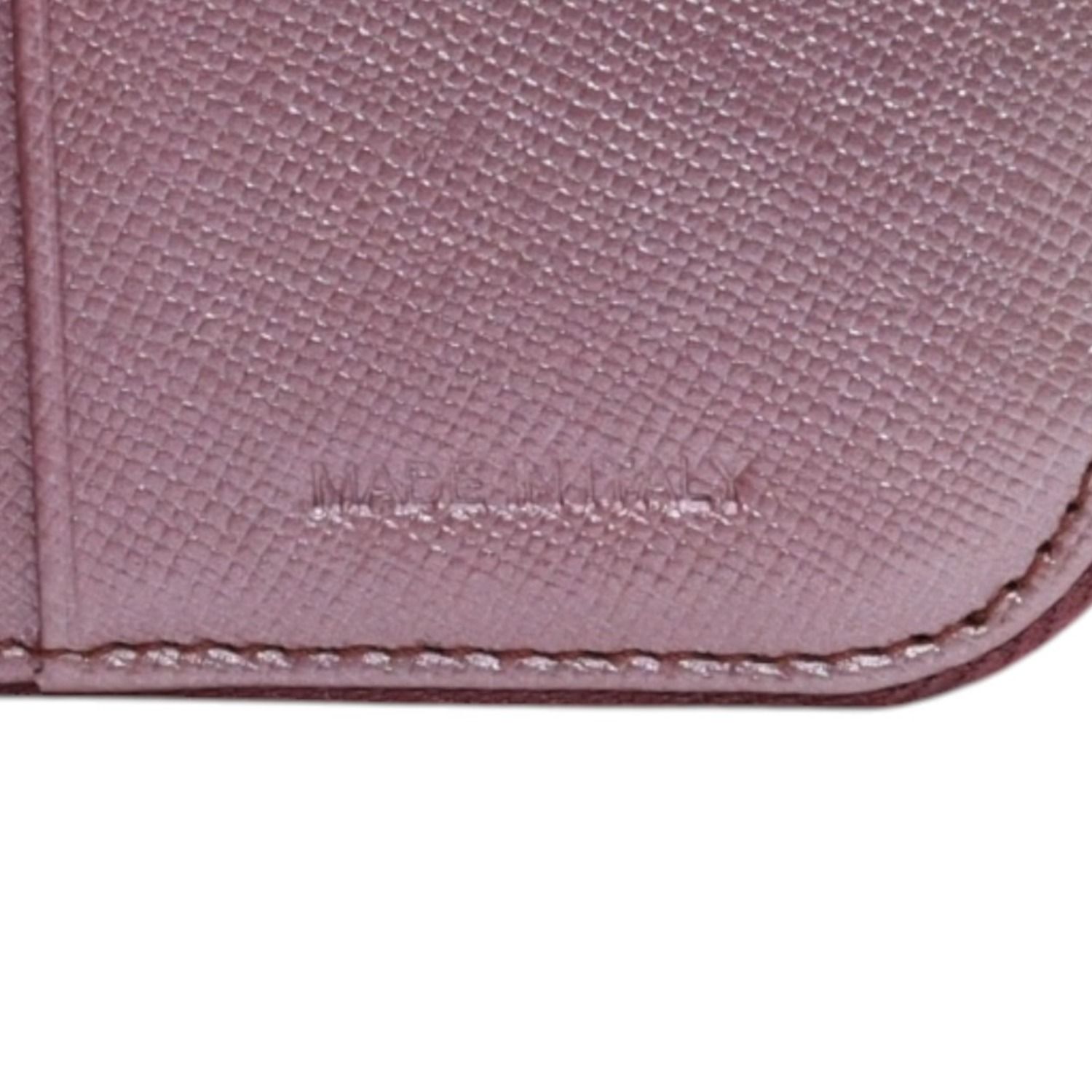 PRADA プラダ 2つ折り財布 コンパクトジップ 財布 ピンク PVC シルバー金具 1M0605R142 美品 中古 4a003019
