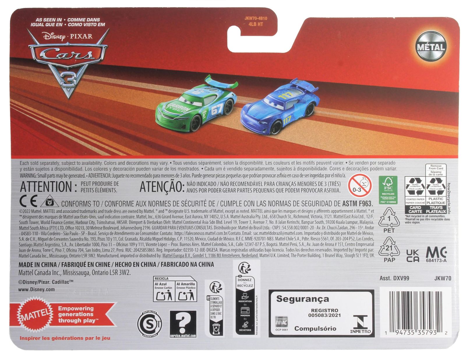 Mattel ディズニー カーズ カーボンサイバー #67 ジム・レヴァリック&リル・トーキーピストンズ #117 スパイキーフィルアップ 2個パック Mattel ディズニー カーズ カーボンサイバー #67 ジム・レヴァリック&リル・トーキーピストンズ #117 スパイキーフィルアップ 2個パック