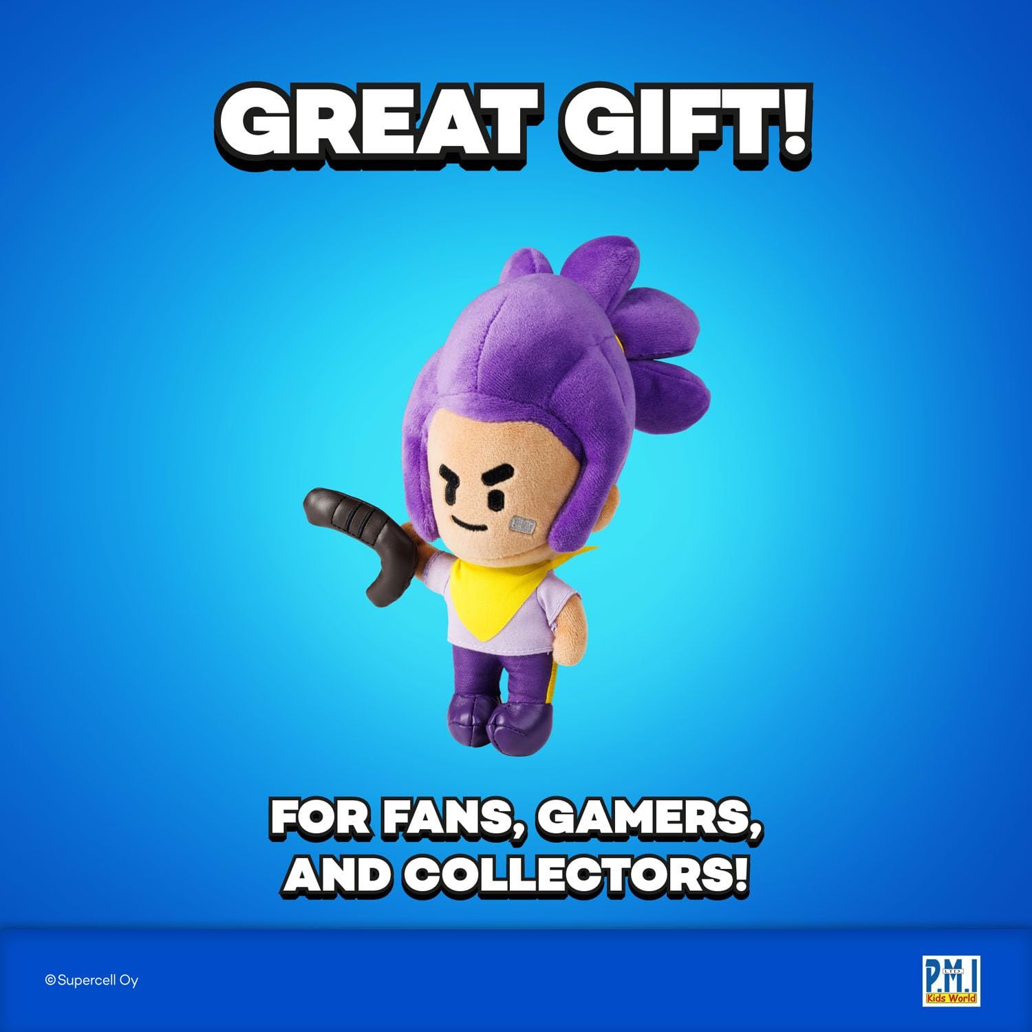 P.M.I. Brawl Stars ぬいぐるみ | 6インチ ぬいぐるみ | スパイク カラス、シェリー、ポコのソフト コレクターぬいぐるみ | ブロスタバディーズ ゲーマー&ファンへのぬいぐるみギフト (シェリー) [シェリー。]