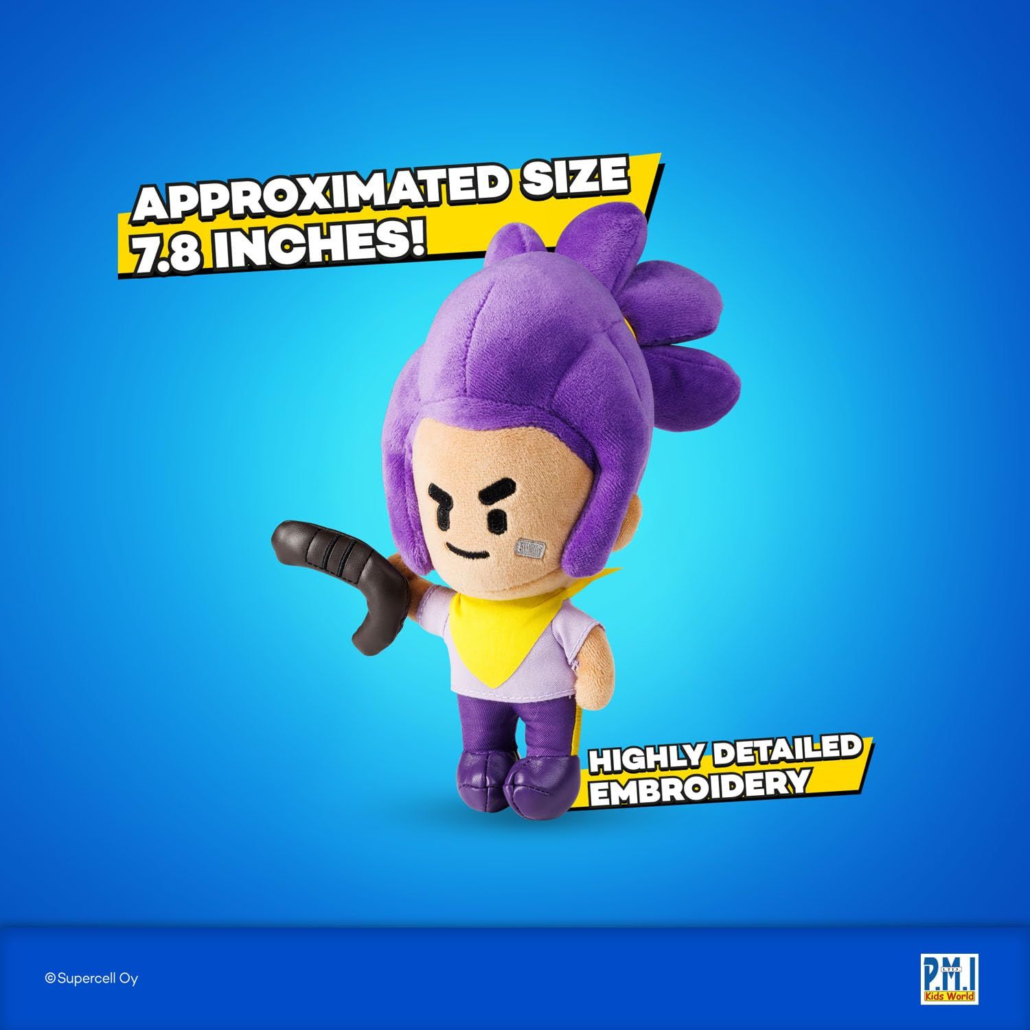 P.M.I. Brawl Stars ぬいぐるみ | 6インチ ぬいぐるみ | スパイク カラス、シェリー、ポコのソフト コレクターぬいぐるみ | ブロスタバディーズ ゲーマー&ファンへのぬいぐるみギフト (シェリー) [シェリー。]