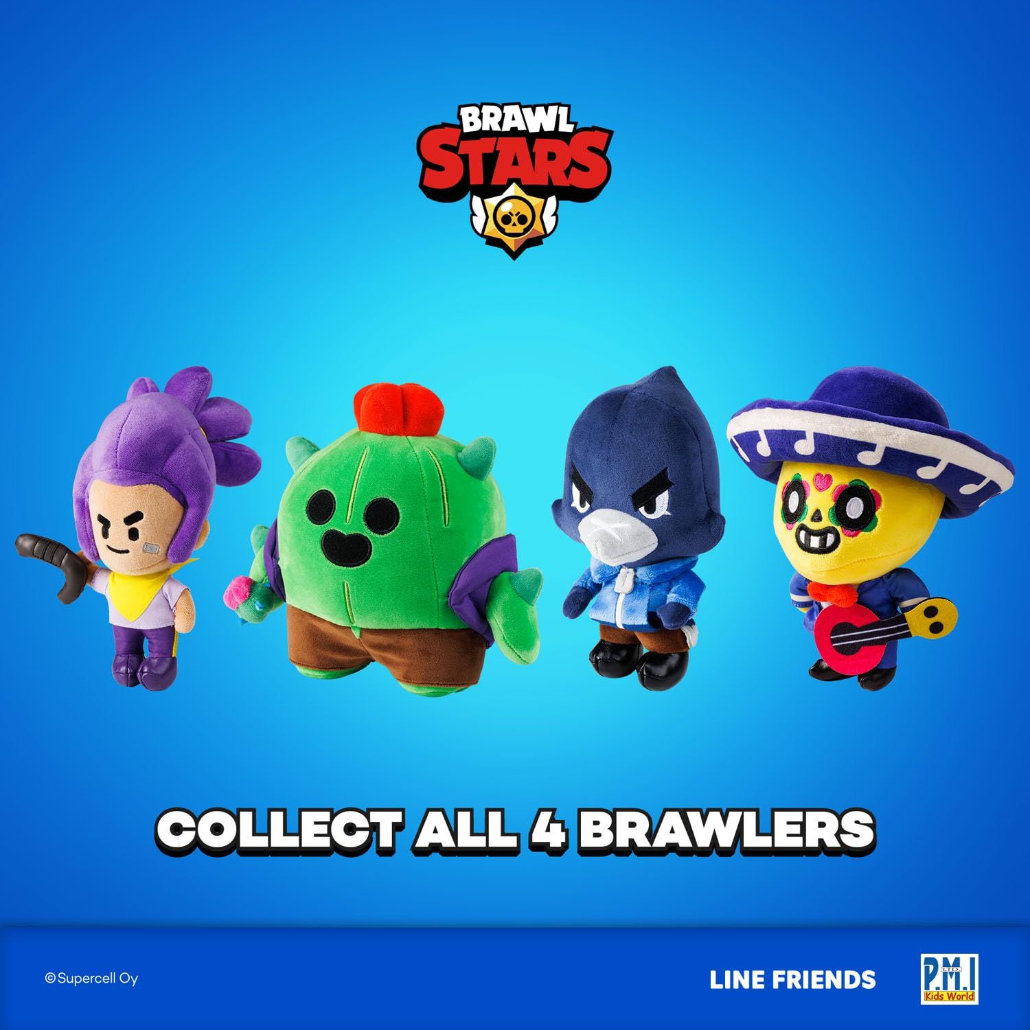 P.M.I. Brawl Stars ぬいぐるみ | 6インチ ぬいぐるみ | スパイク カラス、シェリー、ポコのソフト コレクターぬいぐるみ | ブロスタバディーズ ゲーマー&ファンへのぬいぐるみギフト (シェリー) [シェリー。]