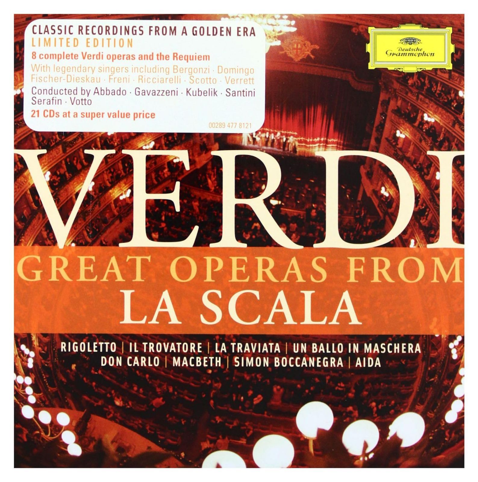 【CD】Verdi: Great Operas From La Scala 7,301円