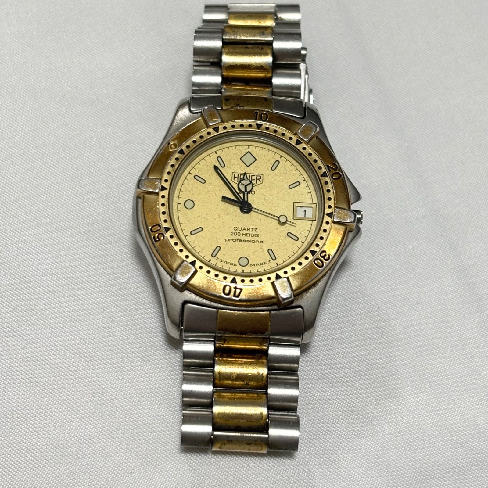 送料無料】Heuer/ホイヤー/964.013/ゴールド×シルバー/2000シリーズ