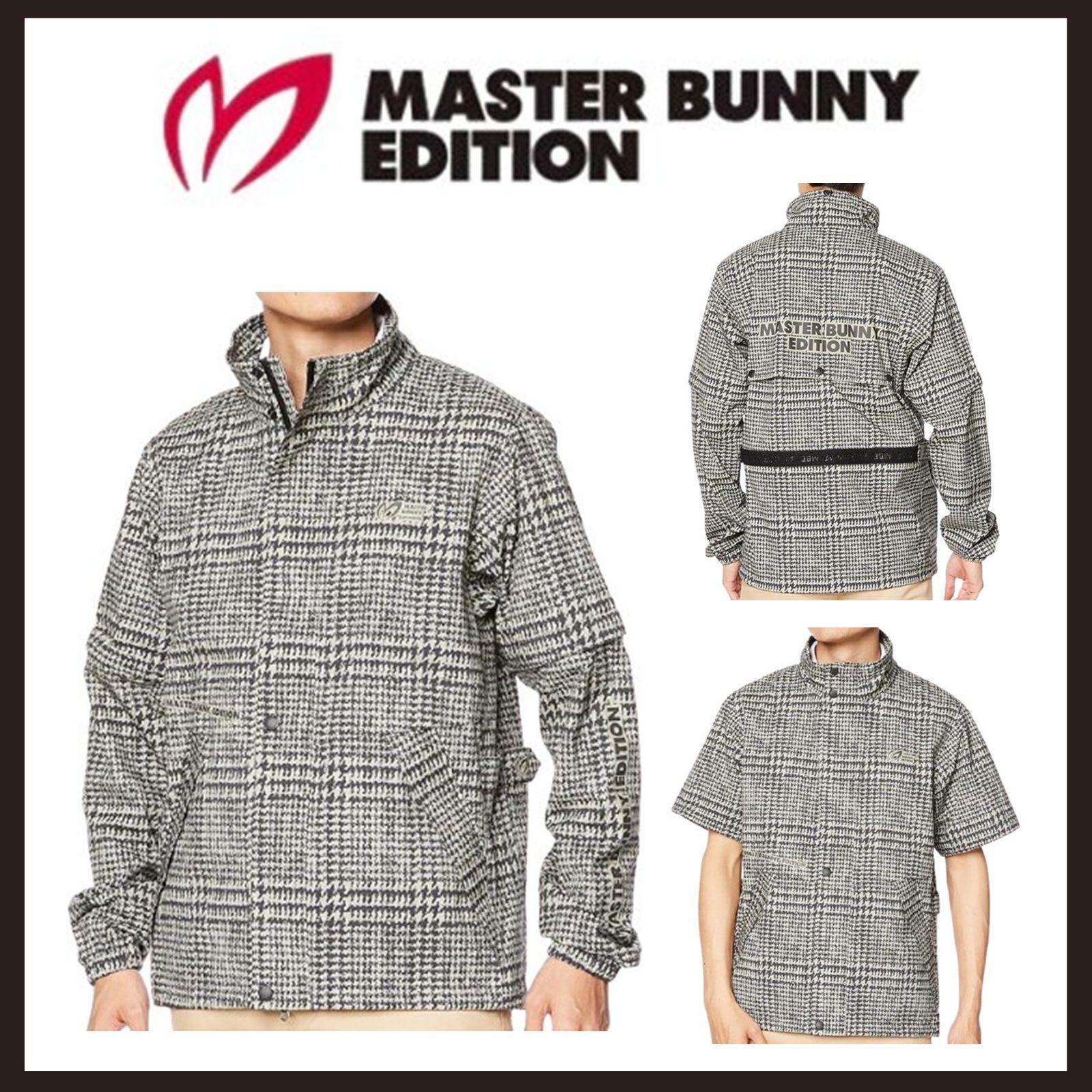 新品未使用　MASTER BUNNY EDITION(マスターバニーエディション)　千鳥格子柄　レインウェア　6　ベージュ