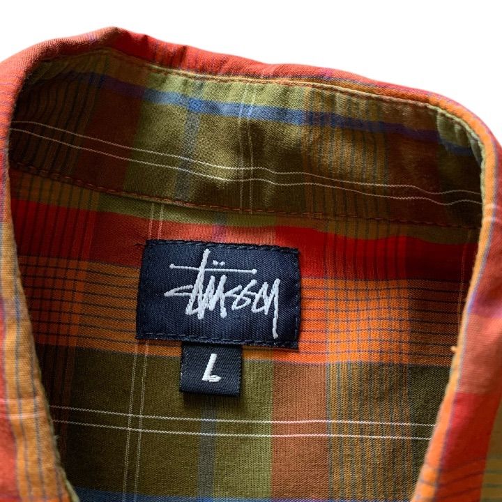 90's Stussy check shirt usa製 ステューシー チェックシャツ 半袖シャツ 90's Stussy check shirt usa製 ステューシー チェックシャツ 半袖シャツ