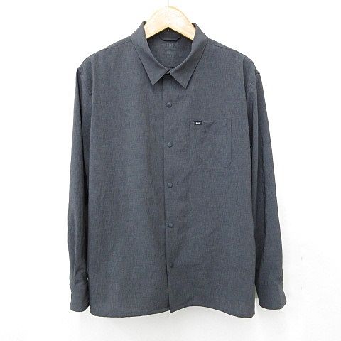 ロアーク ROARK シャツ 長袖 ポーラテック グレー L