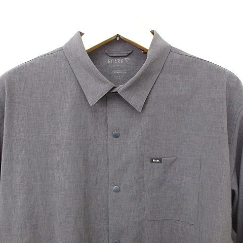 ロアーク ROARK シャツ 長袖 ポーラテック グレー L