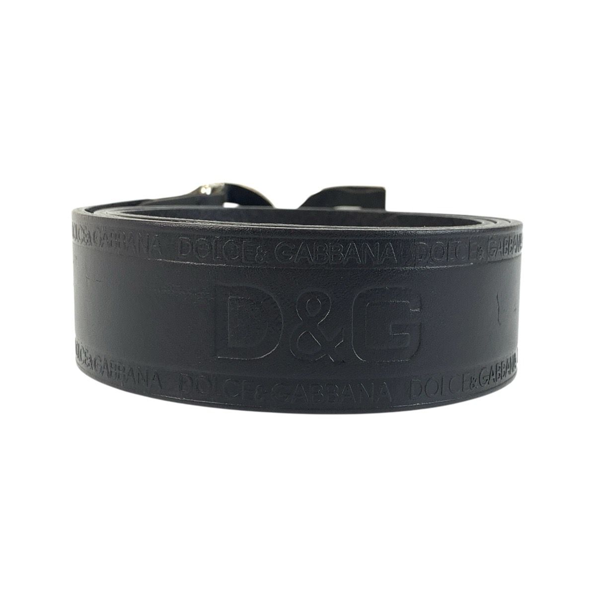 DOLCE&amp;GABBANA ドルチェ&amp;ガッバーナ ベルト サイズ:90(36) Dリング レザーベルト ブラック 黒 ブランド ファッション 雑貨 小物【メンズ】【中古】 DOLCE&GABBANA - DOLCE&GABBANA ドルチェ&ガッバーナ ベルト サイズ:90