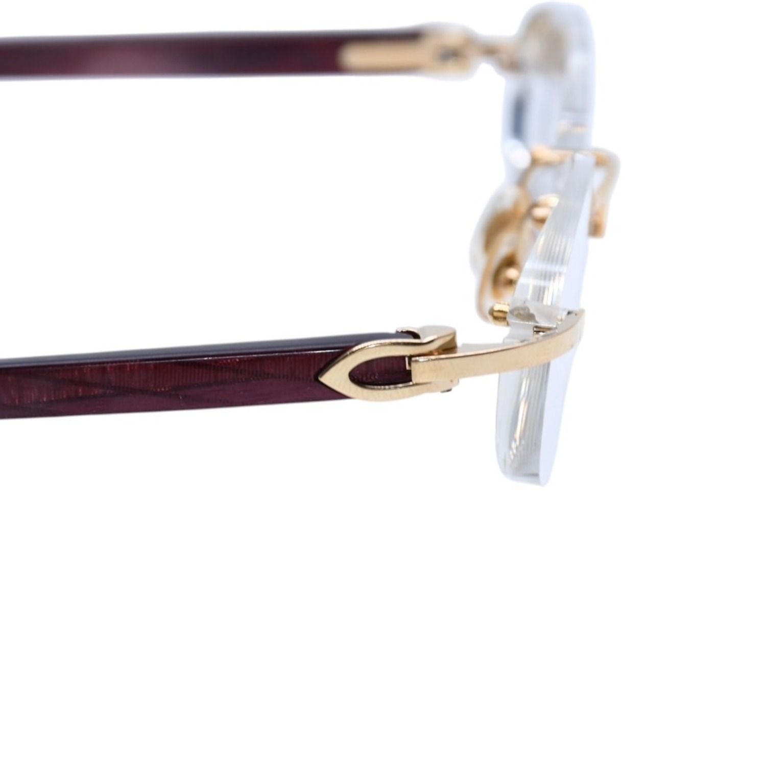 Cartier カルティエ リムレス メガネ ヴィンテージ 度あり 6179960 アセテート メタル ボルドー ゴールド金具 美品 中古 4a002753 Cartier カルティエ リムレス メガネ ヴィンテージ 度あり 6179960 アセテート メタル ボルドー ゴールド金具 美品 中古 4a002753