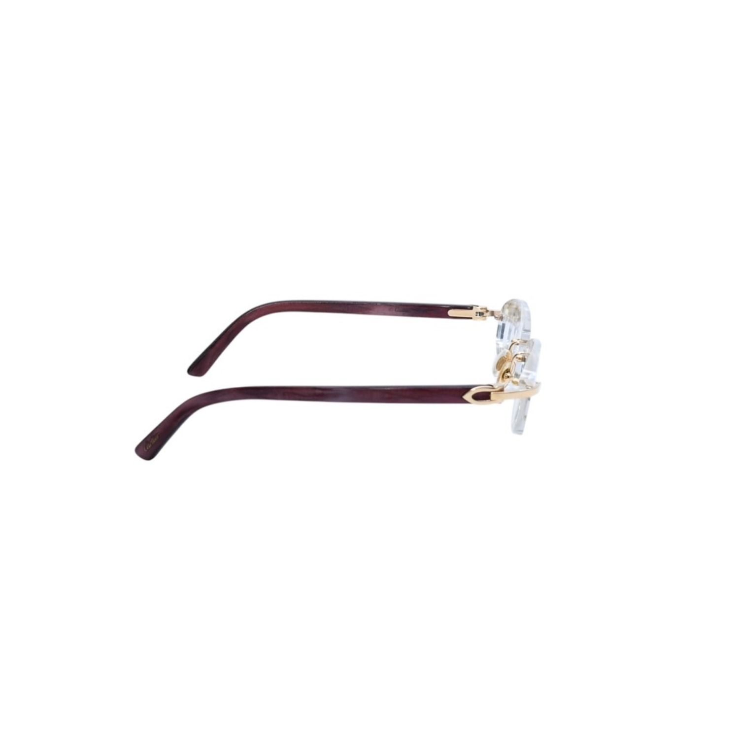 Cartier カルティエ リムレス メガネ ヴィンテージ 度あり 6179960 アセテート メタル ボルドー ゴールド金具 美品 中古 4a002753 Cartier カルティエ リムレス メガネ ヴィンテージ 度あり 6179960 アセテート メタル ボルドー ゴールド金具 美品 中古 4a002753