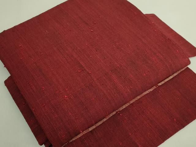 平和屋着物●極上 浦野理一 経節紬 つけ帯 濃い茜色地 逸品 未使用 DZAB6457kh6 平和屋着物●極上 浦野理一 経節紬 つけ帯 濃い茜色地 逸品 未使用 DZAB6457kh6