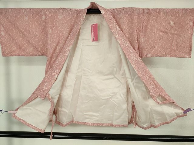 平和屋着物∴極上 夏物 レース甚平 浴衣 総レース 花唐草文 オールドローズ色 逸品 新品 DZAB10215kh6 平和屋着物∴極上 夏物 レース甚平 浴衣 総レース 花唐草文 オールドローズ色 逸品 新品 DZAB10215kh6
