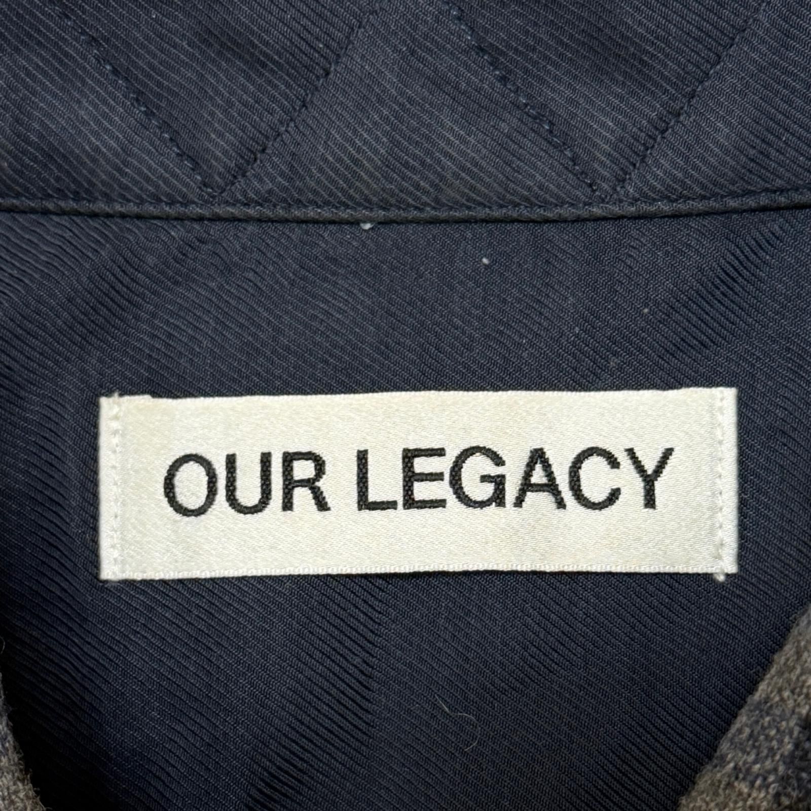 参考上代57200円 Our Legacy HEUSEN SHIRT オープンカラーチェックシャツ 長袖 開襟 アワーレガシー M4242HP 48 （15905M）