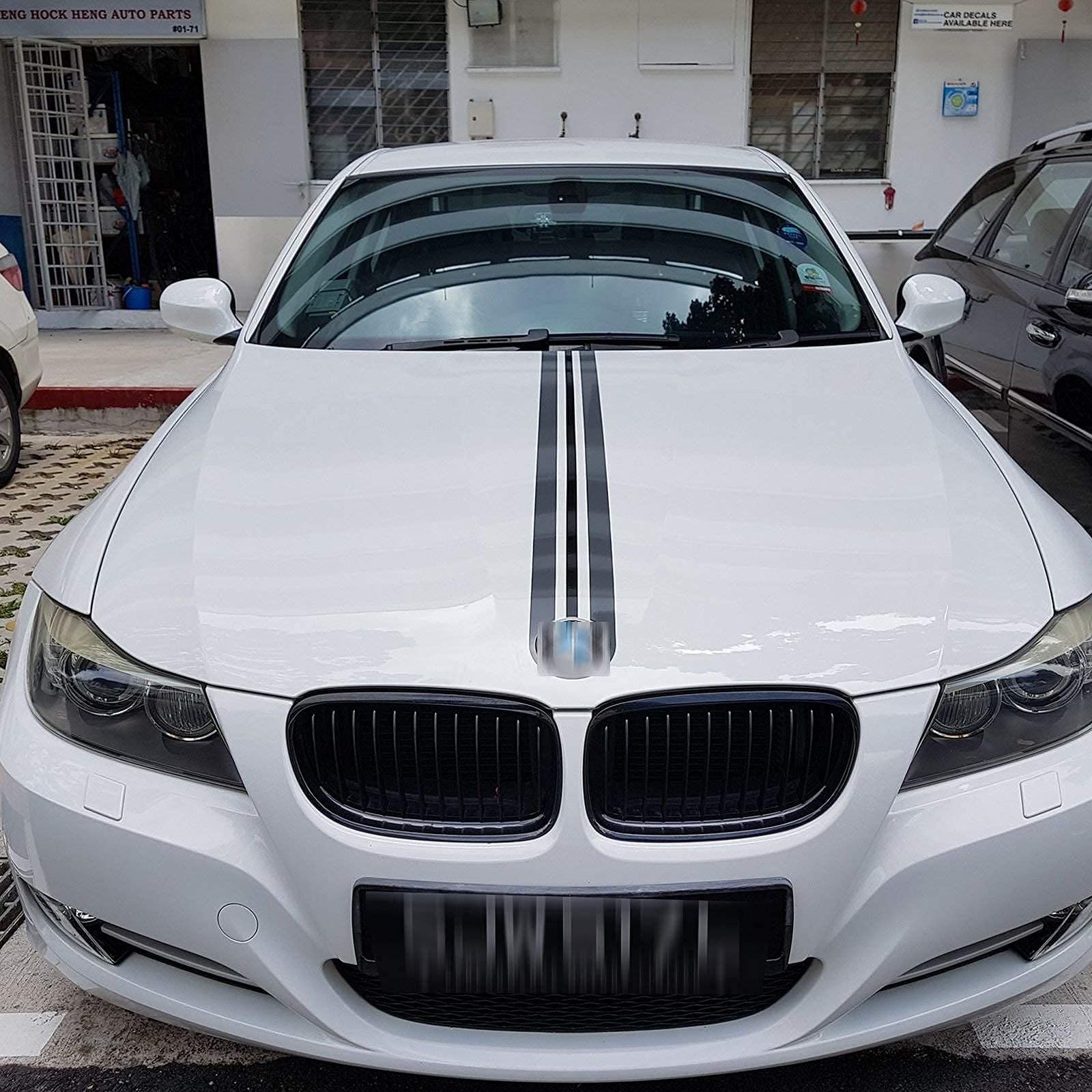 Xotic Tech JDMフードストライプステッカー スポーティなレーシングカーボディ リアトランク ビニールデカール トリム BMW 1 2 3 5 6 7シリーズに対応 ブラック Xotic Tech JDMフードストライプステッカー スポーティなレーシングカーボディ リアトランク ビニールデカール トリム BMW 1 2 3 5 6 7シリーズに対応 ブラック