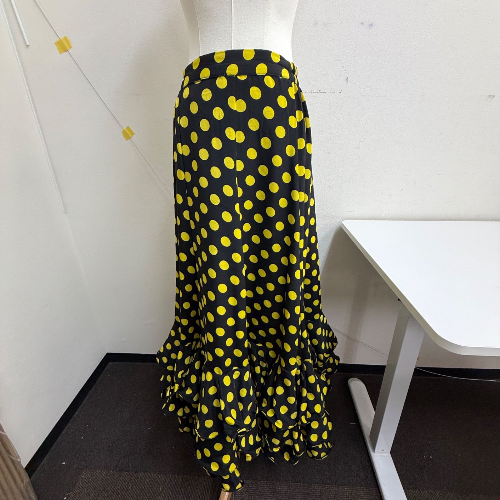 prima boutique】フラメンコ衣装 ツーピース ファルダ ブラック 黒