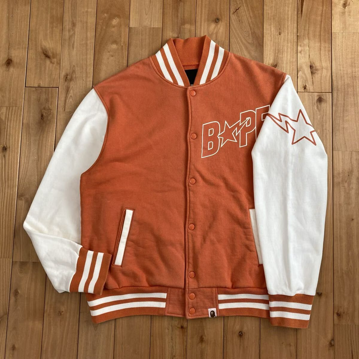 BAPE STA LOGO スウェット スタジャン Mサイズ a bathing ape star sweat varsity jacket エイプ ベイプ アベイシングエイプ NIGO yi2375 20,448円