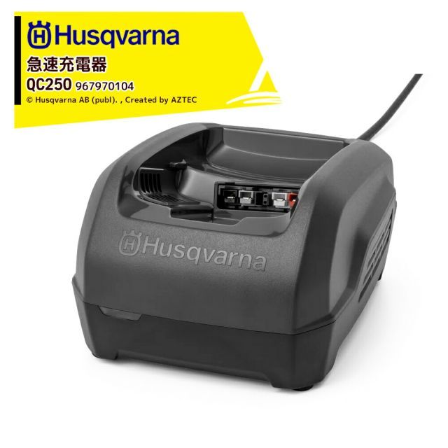 最大100%ポイントバック 確率2分の1!条件達成でチャンス最大5倍!要エントリー!Husqvarna|ハスクバーナ <純正部品>急速充電器 QC250 967970104
