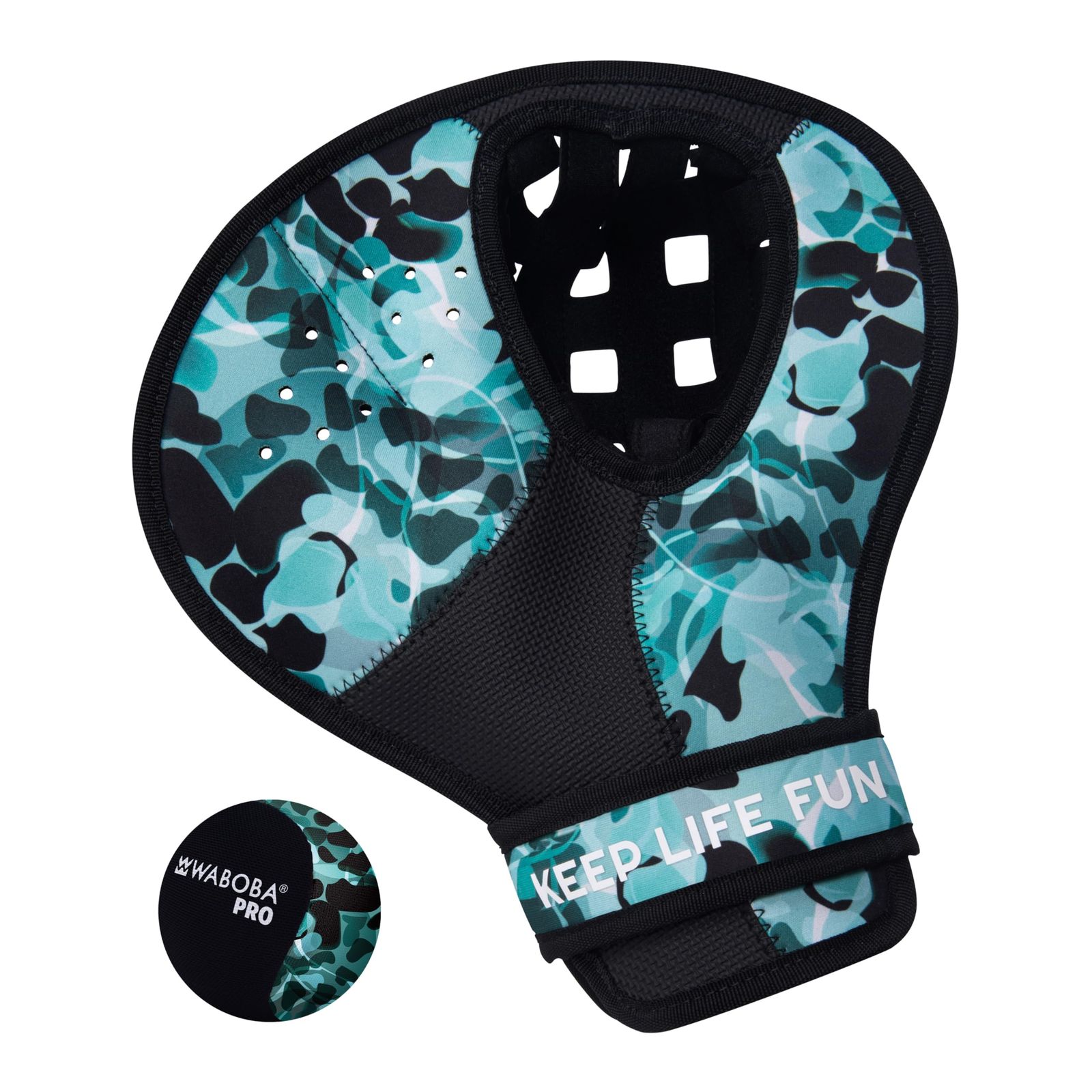 Waboba Catch Water Glove Pro ウォーターバウンシングボールセット - ビーチゲーム&スイミングプールのおもちゃ用 – 野球スタイルのミット ウォーターボールをキャッチする – ワンサイズ 両手利きデザイン