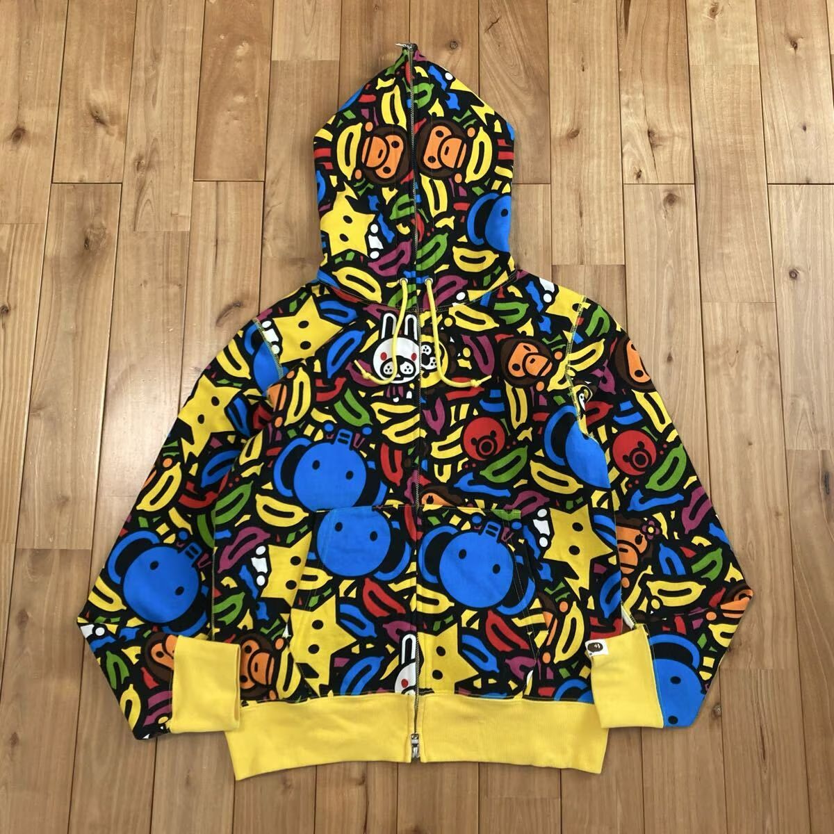 アニマル マイロ パーカー Sサイズ a bathing ape BAPE sta full zip hoodie milo Safari animal banana エイプ ベイプ NIGO i3197