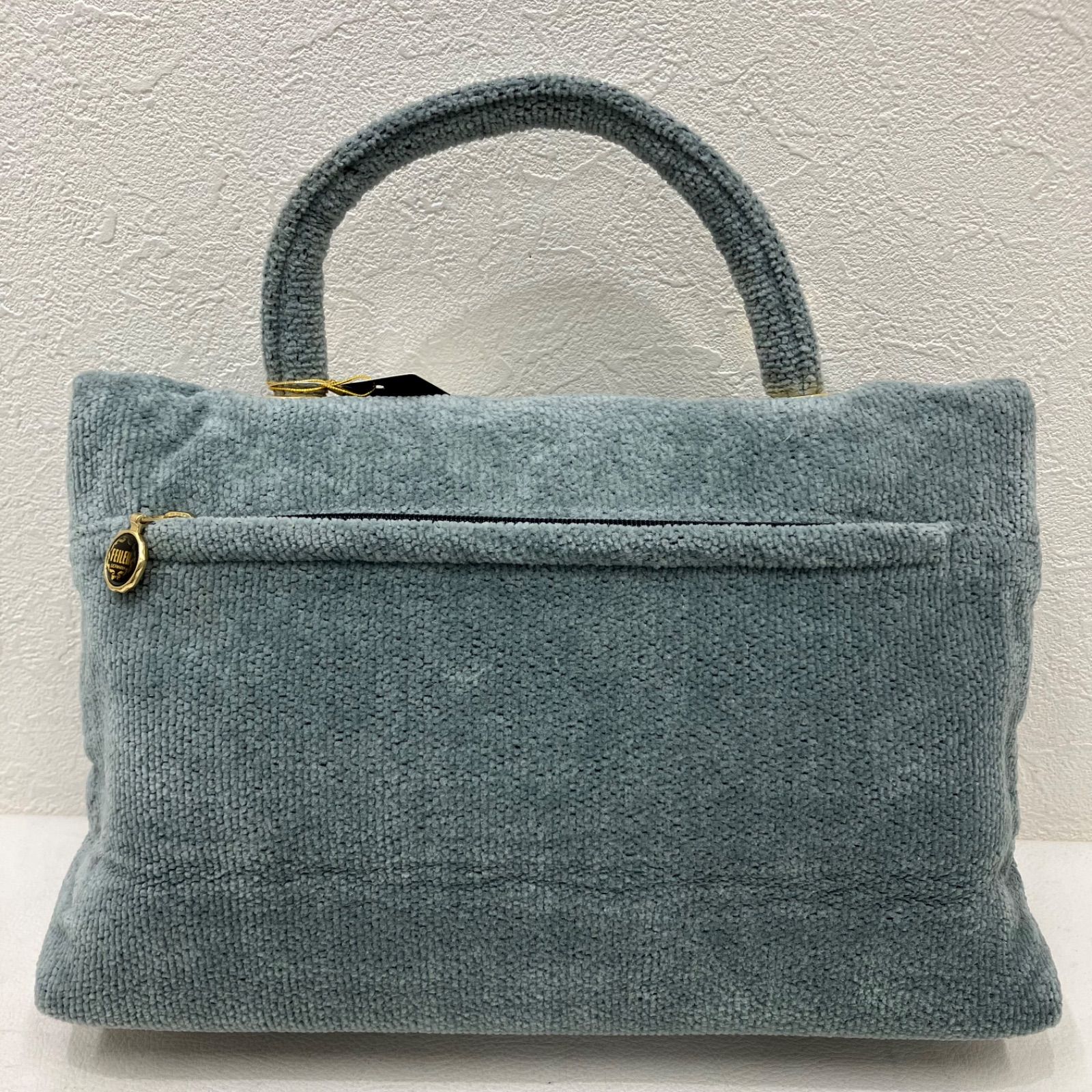 3144 FEILER フェイラーハンドバッグ グレー系 フラワー 花柄 タグ付き 