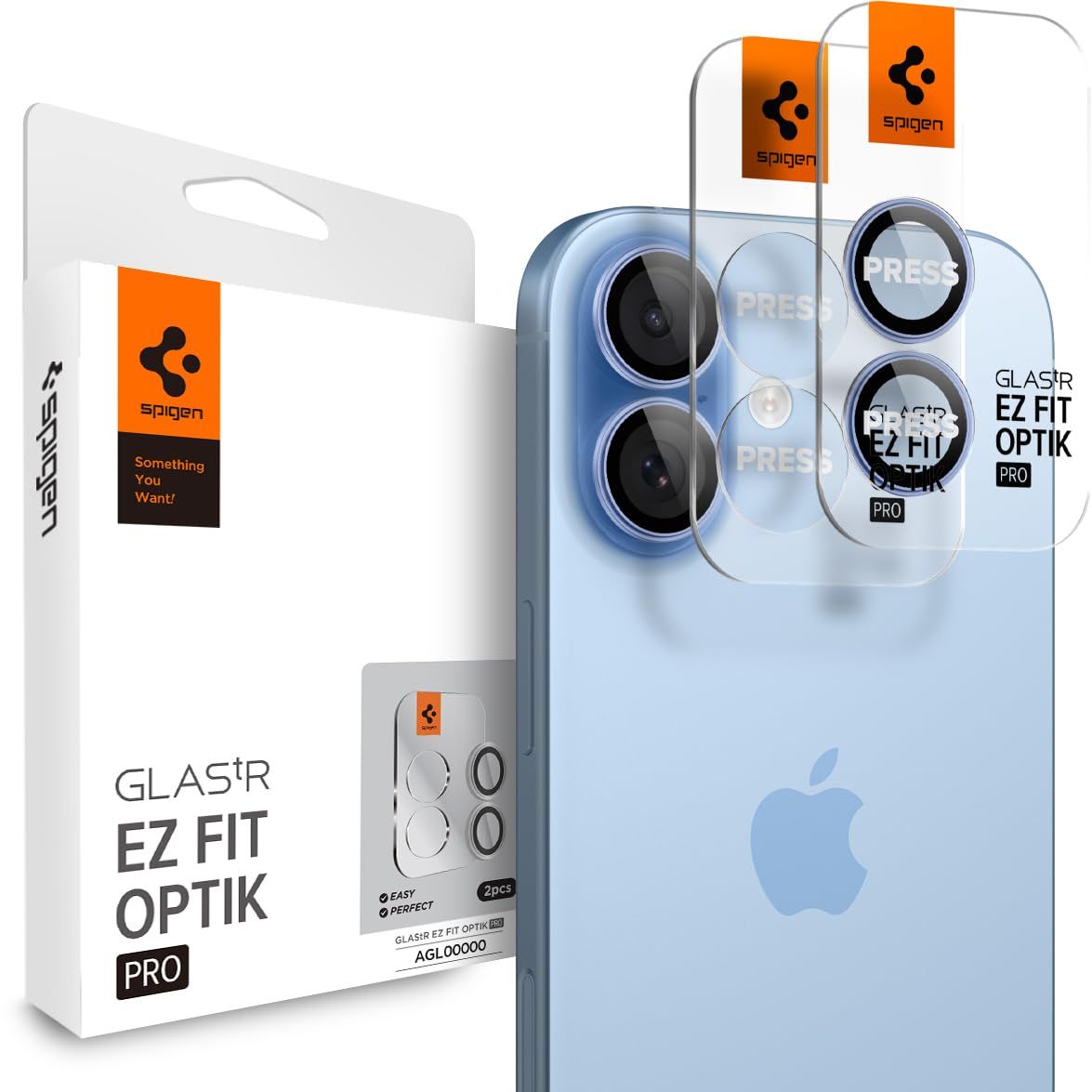 Spigen カメラレンズスクリーンプロテクター [GlasTR EZ Fit Optik Pro] iPhone 17用 [ケースフレンドリー] - ミストブルー [2枚パック] [ミストブルー]
