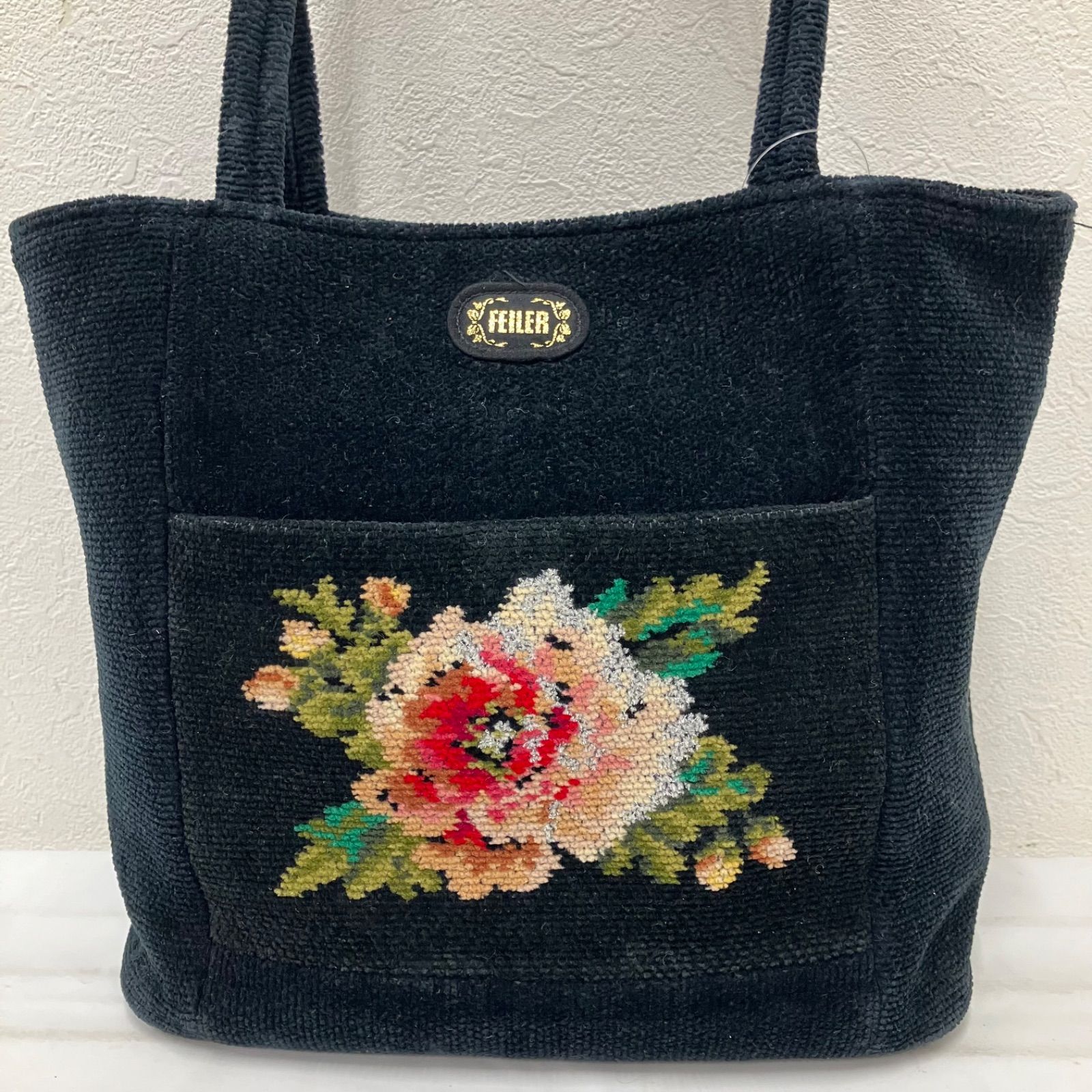 3815 FEILER フェイラー 花柄トートバッグ ハンドバッグ シンプル 綺麗