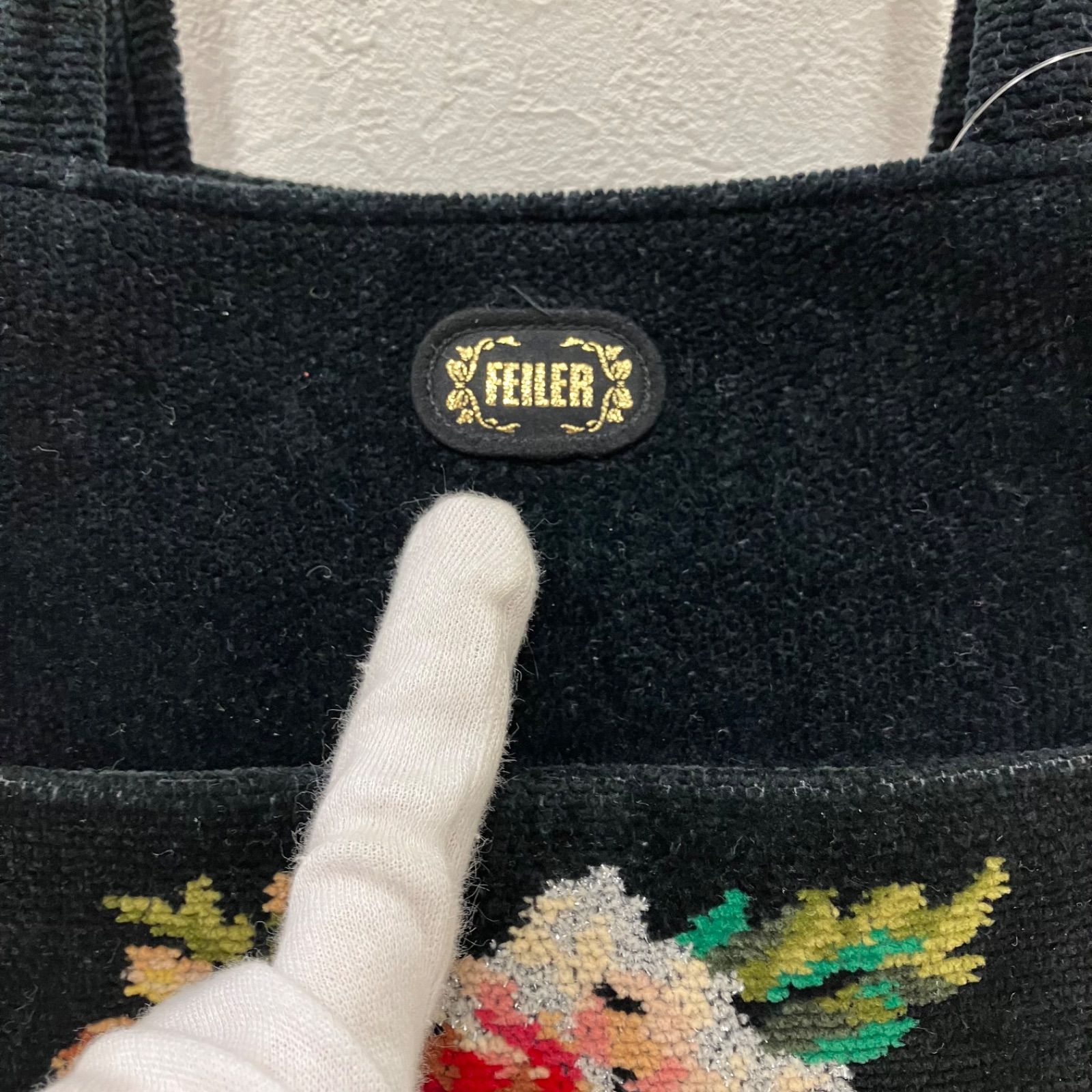 3815 FEILER フェイラー 花柄トートバッグ ハンドバッグ シンプル 綺麗